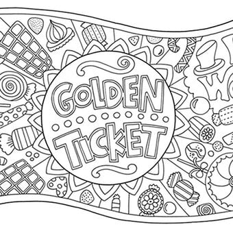 Free Golden Ticket Colouring Download