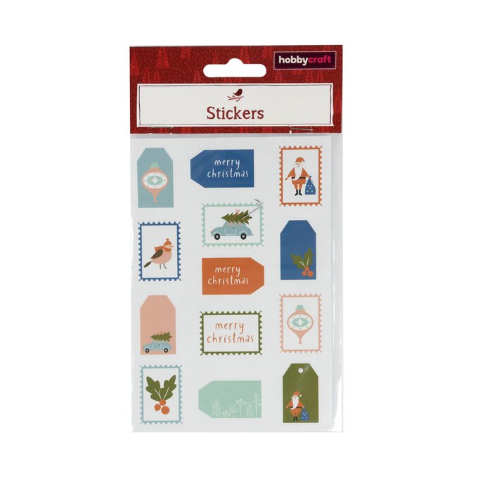 Christmas Tag Stickers Hobbycraft