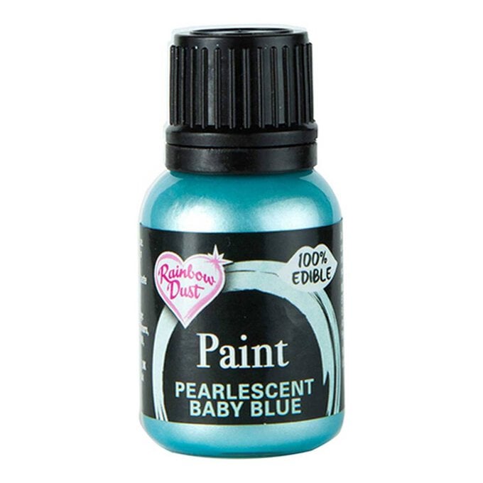 Rainbow Dust Pearlescent Baby Blue Food Paint 25ml image number 1