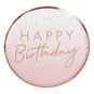 Ginger Ray Rose Gold Birthday Paper Plates 8 Pack image number 2