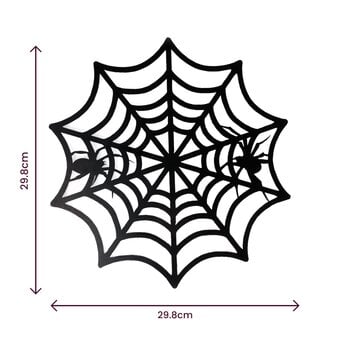 Black Spider’s Web Acrylic Decoration 30cm | Hobbycraft
