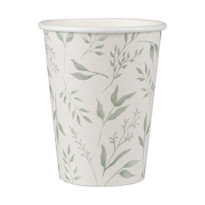 Ginger Ray Botanical Paper Cups 8 Pack image number 1