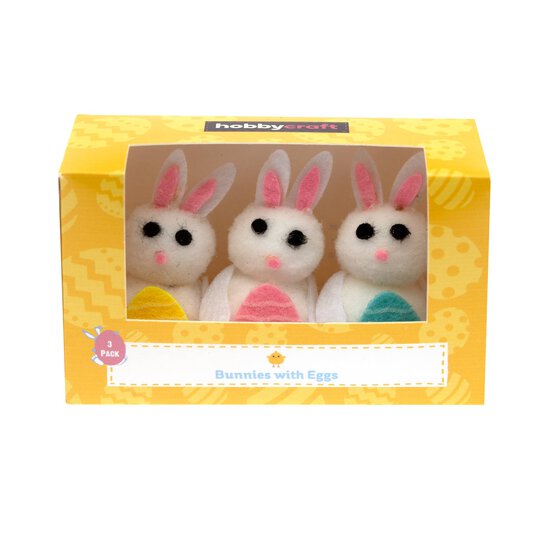 White Bunnies with Eggs 3 Pack image number 4