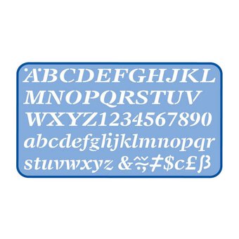 Helix Italic Alphabet Stencil 2cm