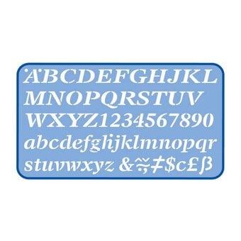 Helix Italic Alphabet Stencil 2cm
