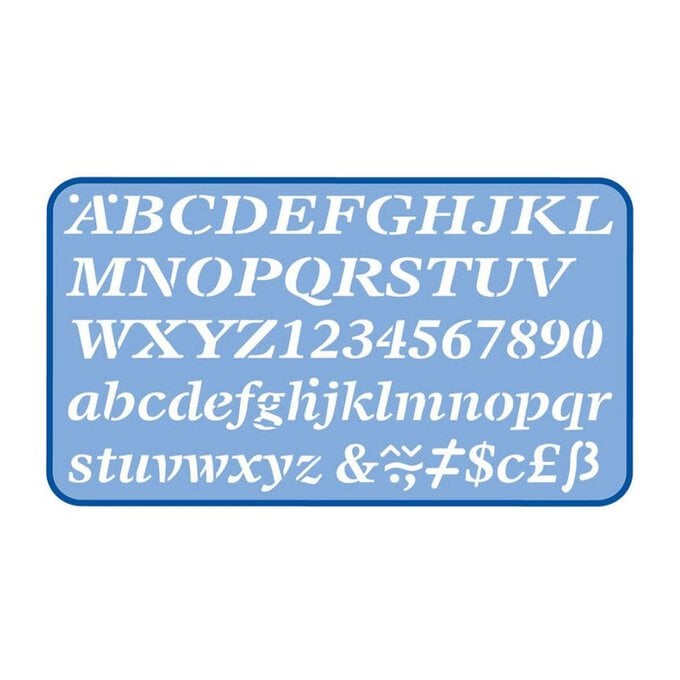 Helix Italic Alphabet Stencil 2cm image number 1