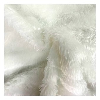 White Fun Fur Fabric by the Metre