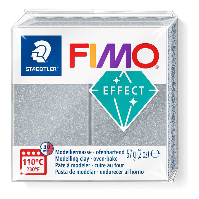Fimo Effect Metallic Silver Modelling Clay 56g image number 1