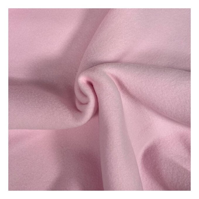 Pink Polar Fleece Fabric by the Metre image number 1