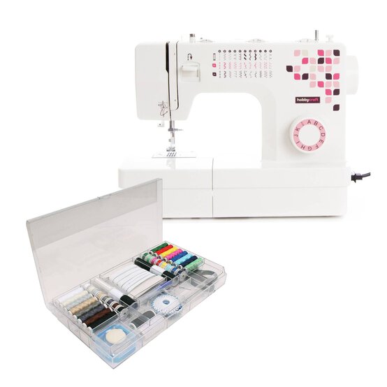 Hobbycraft 32S Sewing Machine and Sewing Kit Bundle image number 1