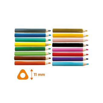 Short Fat Colored Pencils for Kids - 10 Triangle Jumbo Color Pencils for  Ages 2