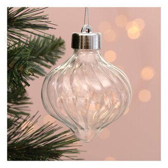 Hanging Plastic Fillable Bauble 8cm