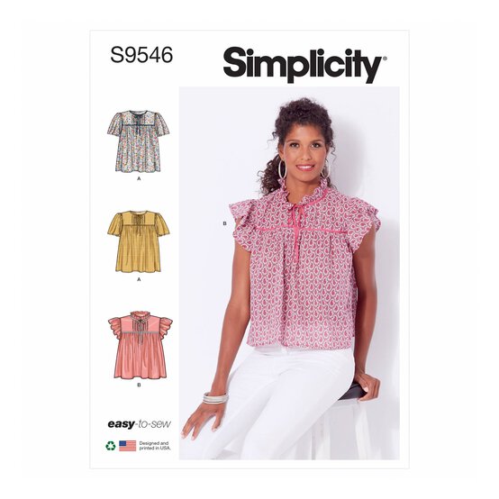 Simplicity Women&rsquo;s Top Sewing Pattern S9546 (4-16) image number 1