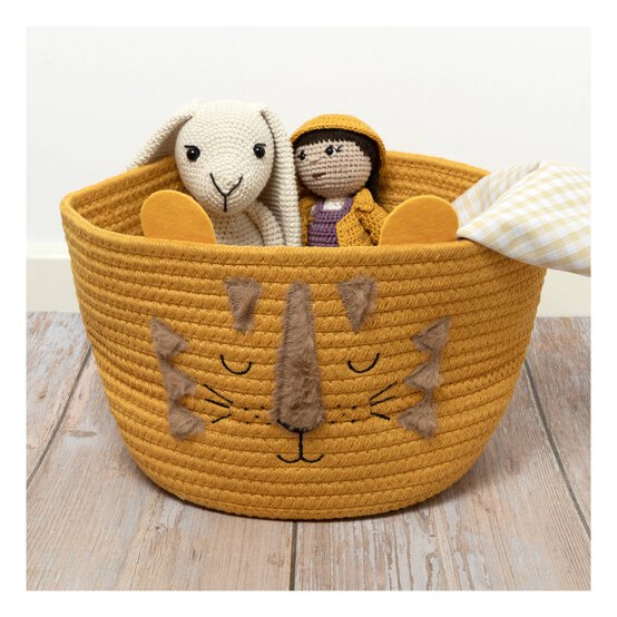 Lion Cotton Rope Basket 30cm x 18cm image number 2