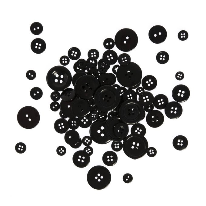 Black Buttons Pack 50g image number 1