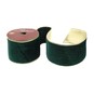 Green and Gold Wire Edge Velvet Ribbon 63mm x 3m image number 1