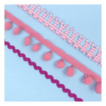 Pink Bunny Easter Trims 3 Pack