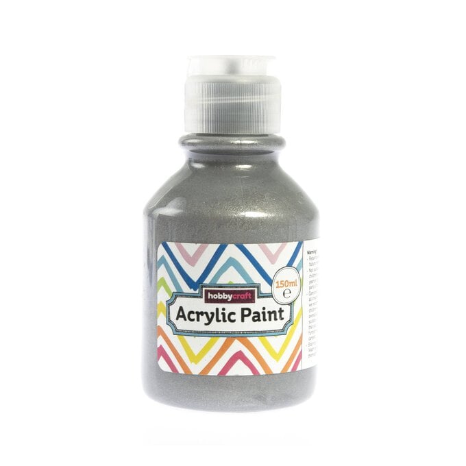 Kids’ Silver Acrylic Paint 150ml image number 1