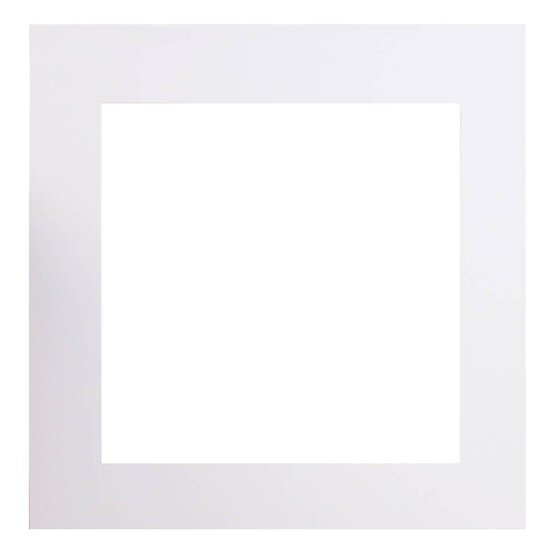 Iced White Single Square Aperture Mount 16 x 16 Inches image number 1