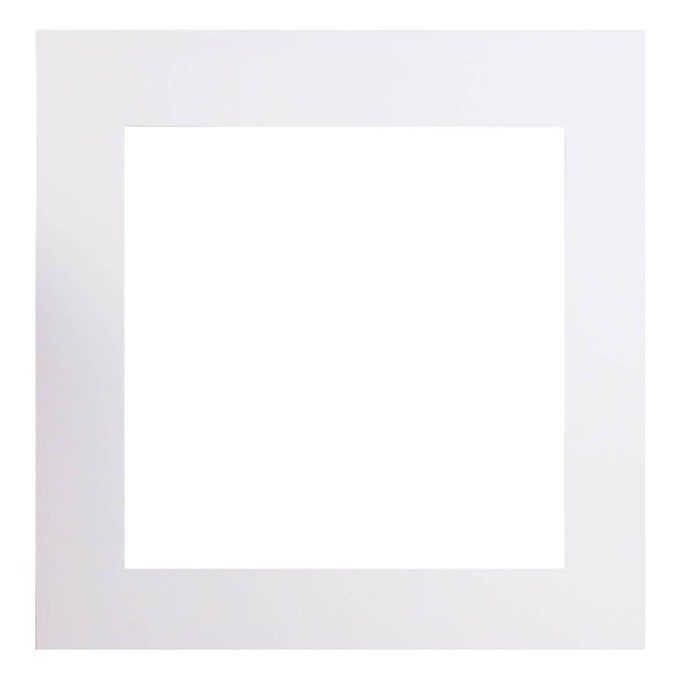 Iced White Single Square Aperture Mount 16 x 16 Inches image number 1
