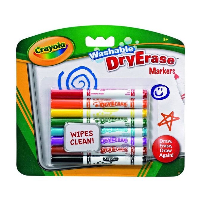 Crayola Washable Dry Erase Felt Tip Markers 8 Pack image number 1