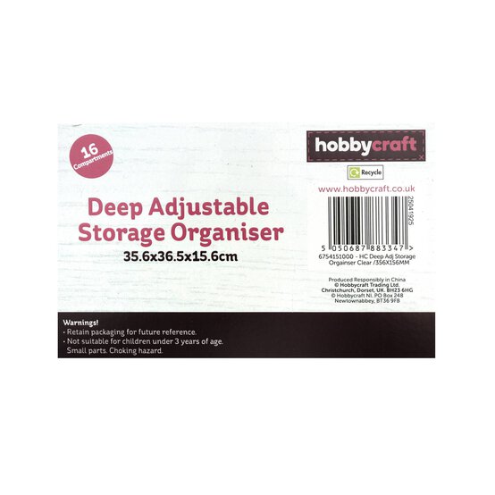 Deep Adjustable Storage Organiser 36cm x 16cm image number 5
