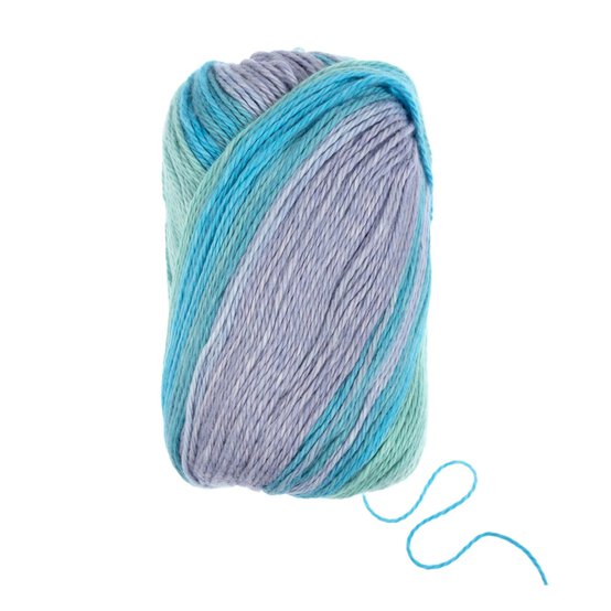 Knitcraft Blue Turquoise Lilac Cotton Festival DK 100g image number 3