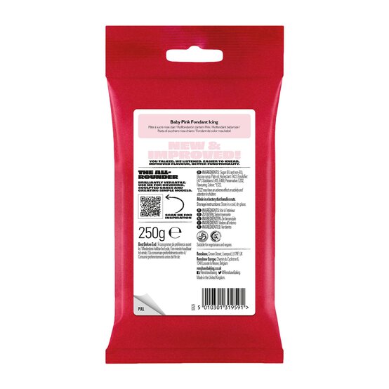 Renshaw Ready To Roll Baby Pink Icing 250g image number 2