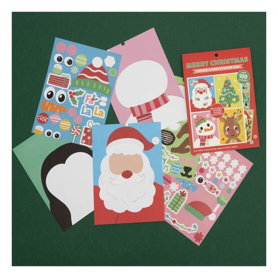 Merry Christmas Face Sticker Pad  image number 1
