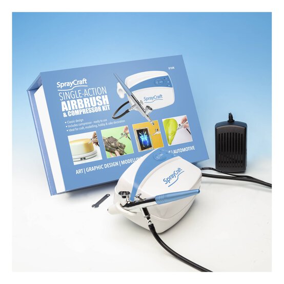 Spraycraft Gravity Feed Airbrush and Compressor Kit image number 1