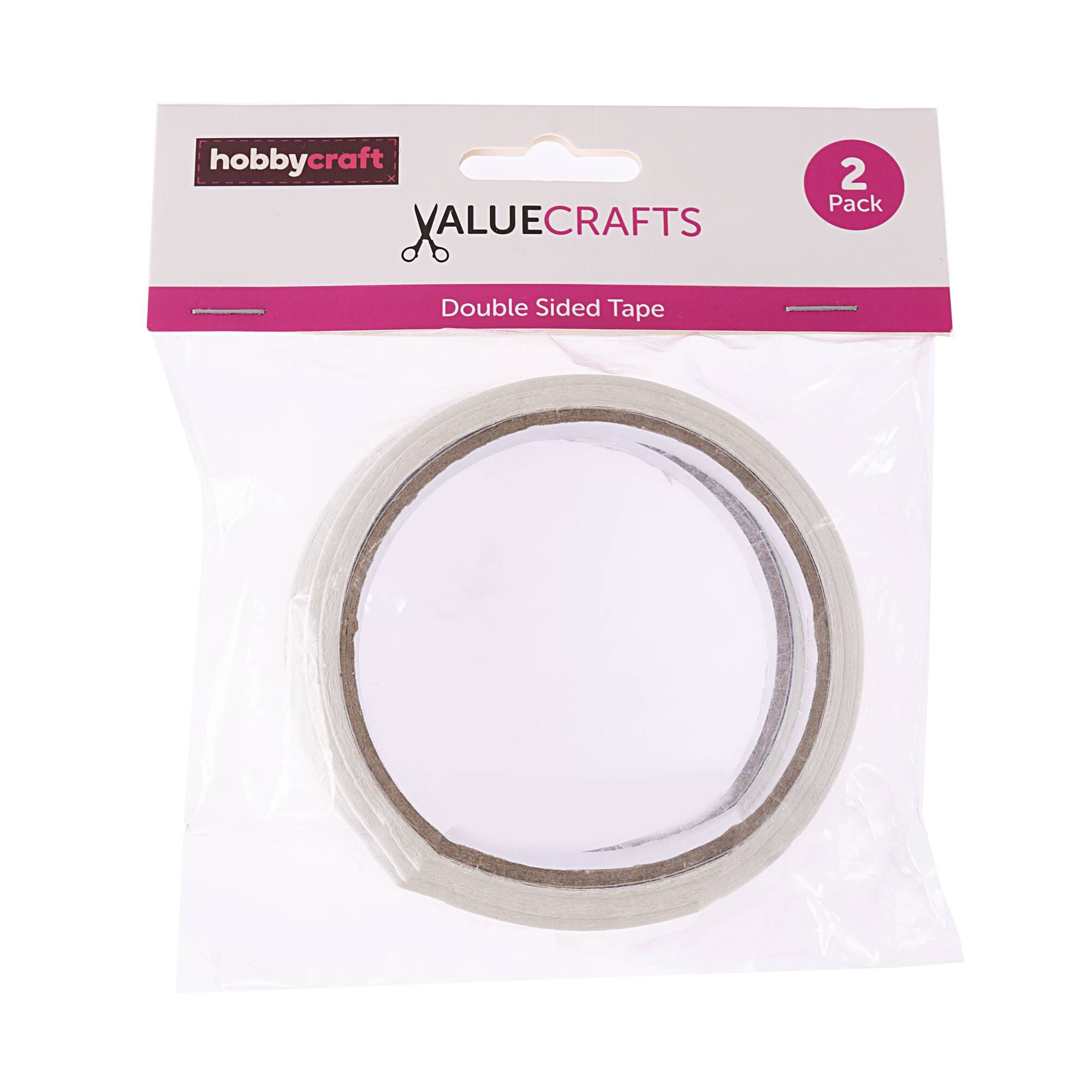 Valuecrafts DoubleSided Sticky Tape 15mm x 10m 2 Pack Hobbycraft