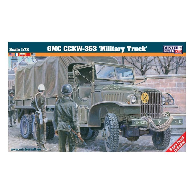 MisterCraft GMC CCKW-353 Military Truck Model Kit 1:72 image number 1