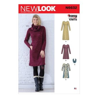 New Look Women’s Knit Dress Sewing Pattern N6632