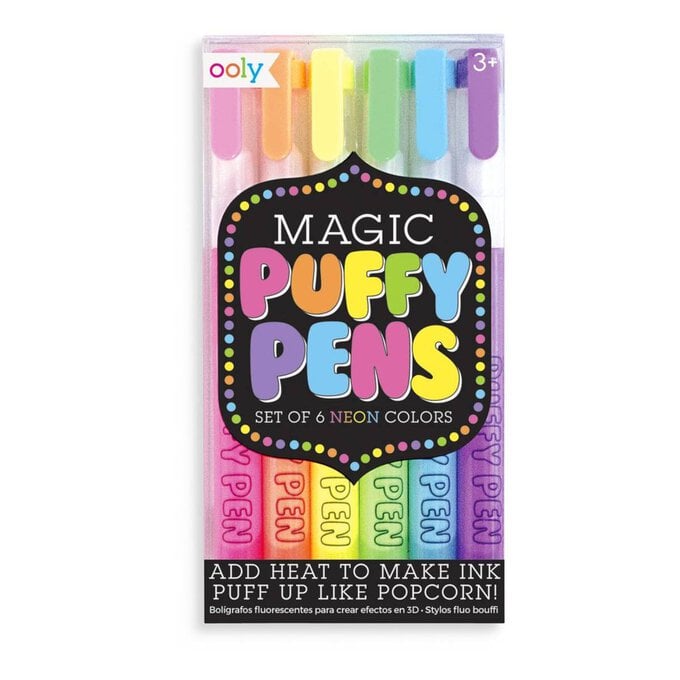 Magic Neon Puffy Pens 6 Pack image number 1