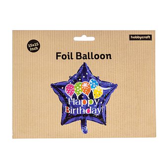 Large Happy Birthday Foil Star Balloon image number 3