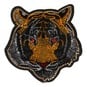 Tiger Face Iron-On Patch 5.5cm x 6cm image number 1