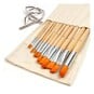 12 Nylon Paint Brushes in Canvas Holder image number 1