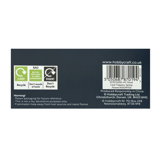 Spring Flower Card Toppers 8 Pack image number 5