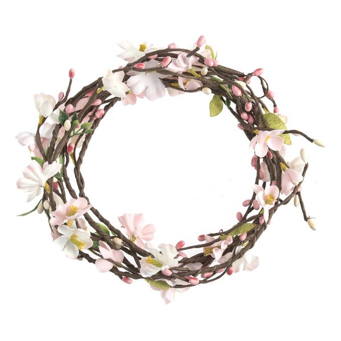 Pink and Green Blossom Garland 1.4m image number 1