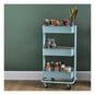 Mint Green Three Tier Storage Trolley image number 2