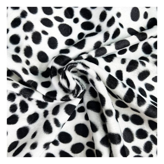 Dalmatian Velboa Fur Fabric by the Metre image number 1