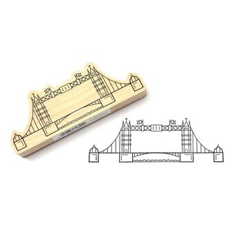Tower Bridge Wooden Stamp 6cm x 16cm