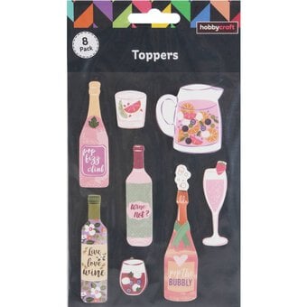Pink Drinks Chipboard Stickers 8 Pack image number 3