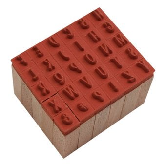 Atterton Mini Alphabet Wooden Stamp Set 30 Pieces