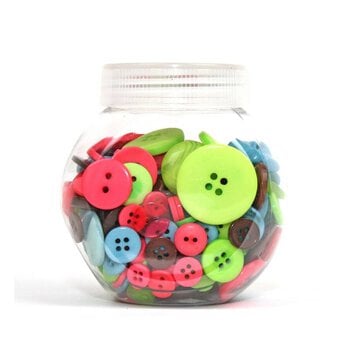 Hobbycraft Button Jar Bright Mix Assorted