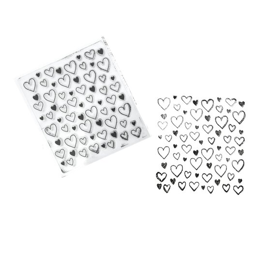 Heart Background Clear Stamp 7cm x 7.7cm image number 1