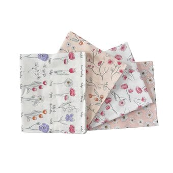 Wild Flowers Vintage Florals Cotton Fat Quarters 4 Pack
