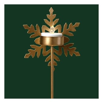 Gold Snowflake Candle Holder 31.5cm