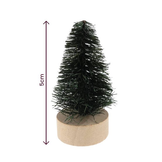 Assorted Green Bottle Brush Trees 5cm 6 Pack image number 3