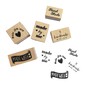 Maker Motif Wooden Stamps 5 Pack image number 1